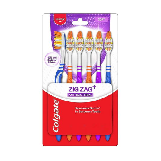 Colgate Zig Zag Anti-Bacterial Soft Toothbrushes Value Pack (6 count)