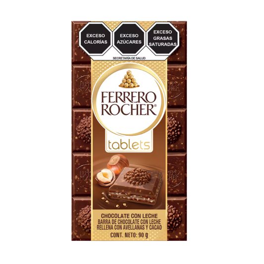 Ferrero Rocher Milk Chocolate Bar with Hazelnut and Cocoa Filling (3.1oz)
