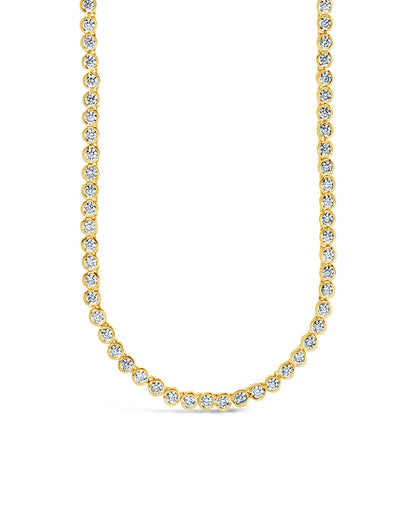 Helene Bezel CZ Tennis Necklace